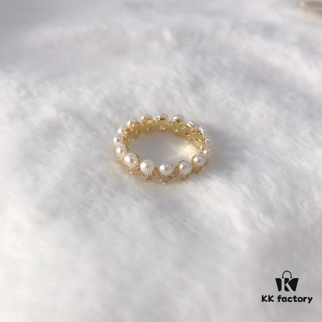 692febfe99f2d84055c8cd8d APM Monaco Pearl Wave Ring, Vintage-Inspired Fashion Statement, Trendy and Versatile Jewelry for Women