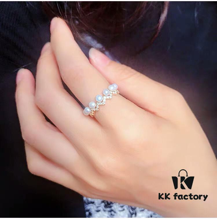 692fec0099f2d84055c8cd8f APM Monaco Pearl Wave Ring, Vintage-Inspired Fashion Statement, Trendy and Versatile Jewelry for Women