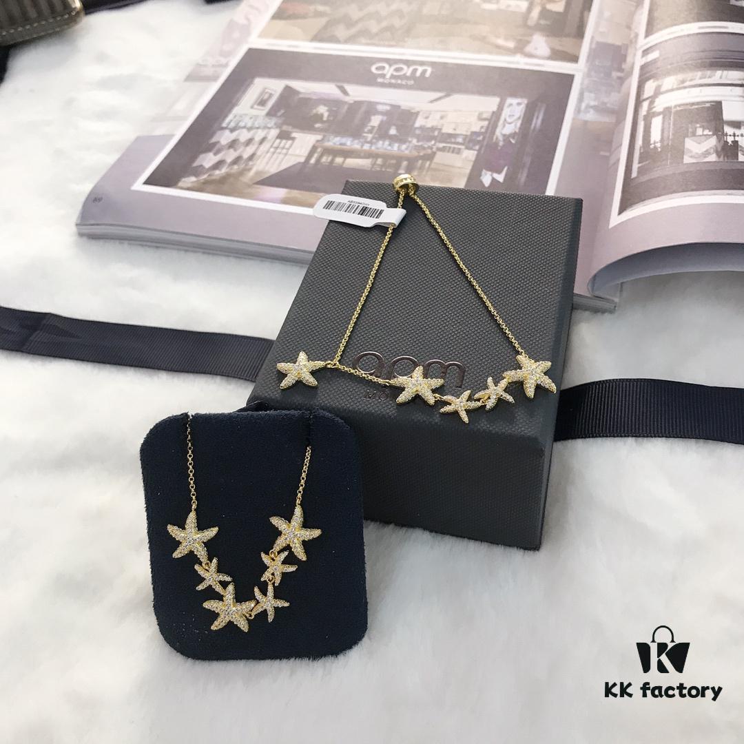 APM Monaco Starfish Pendant Necklace and Bracelet Set - Original Edition New Release 💗