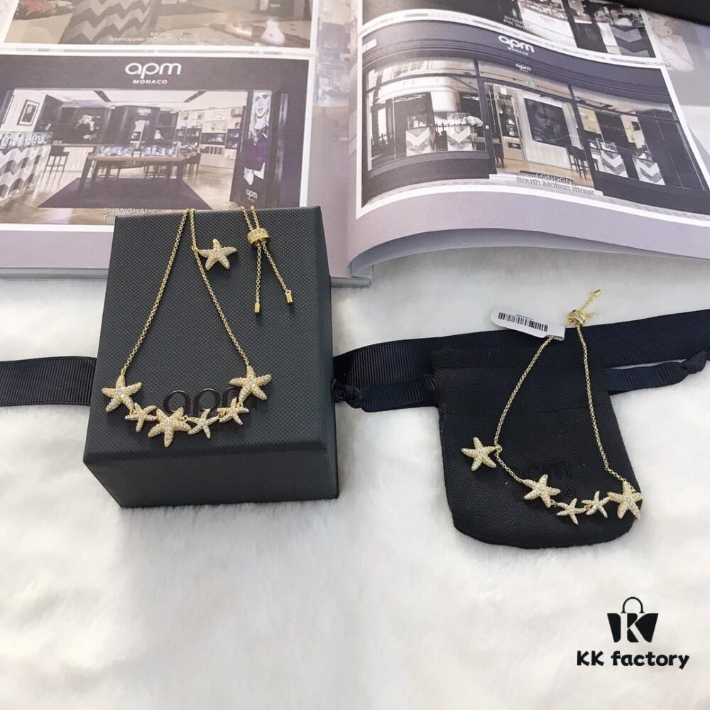 APM Monaco Starfish Pendant Necklace and Bracelet Set - Original Edition New Release 💗