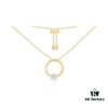 APM Monaco Sliding Hoop Necklace and Stud Earrings Set - New Original Collection 💗