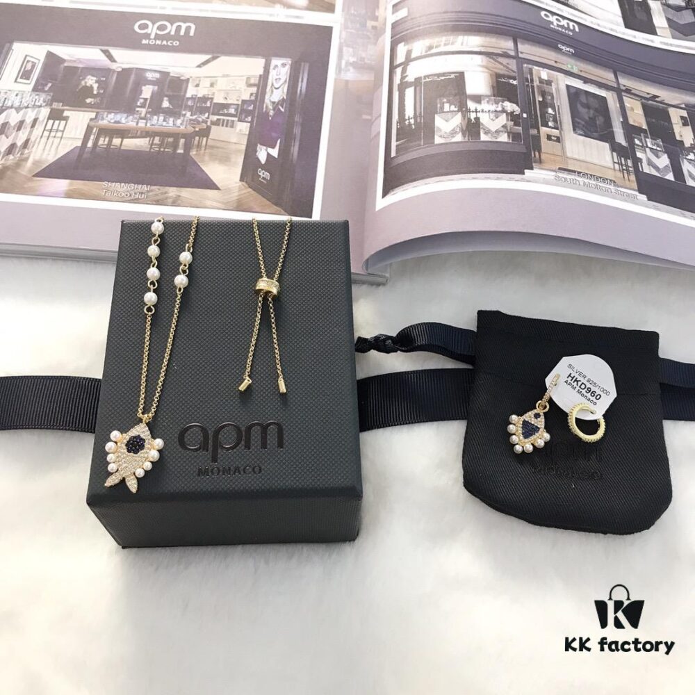 692fec0e99f2d84055c8cdac APM Monaco Little Fish Pearl Necklace and Earrings Set Original New Release