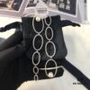 APM Monaco Asymmetrical Interlocking Circle Pearl Long Tassel Earrings for Women