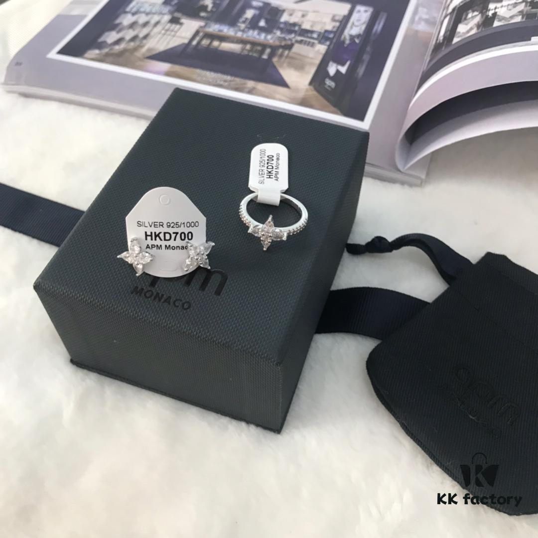 692fec2399f2d84055c8cdd9 APM Monaco Marquise Crystal Stud Earrings and Ring Set