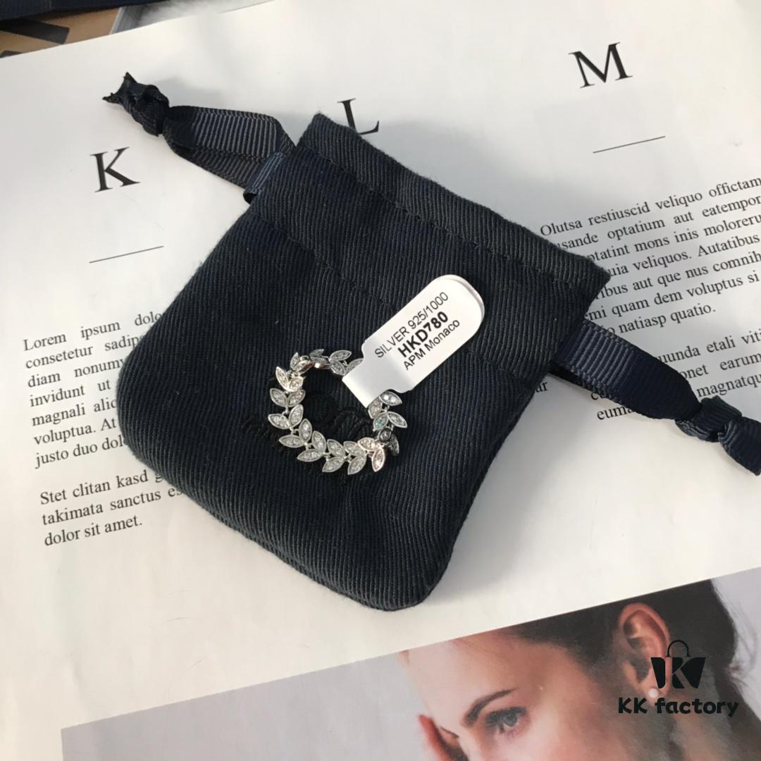 APM Monaco Palm Leaf Ring for Women, Flexible Ring, Elegant Design for Dinner Parties, Annual Events, Romantic Couples, Index Finger Style