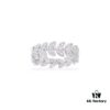 APM Monaco Palm Leaf Ring for Women, Flexible Ring, Elegant Design for Dinner Parties, Annual Events, Romantic Couples, Index Finger Style