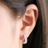 692fec3999f2d84055c8cdfe APM Monaco Rectangular Crystal Earrings for Women, Minimalist Fashion Drop Earrings, Elegant Jewelry
