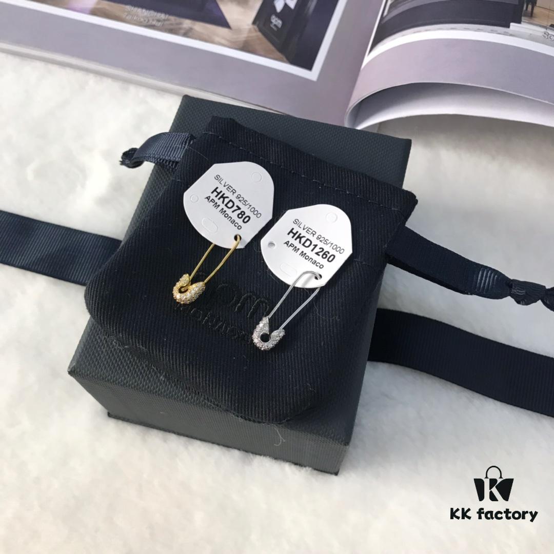 692fec3999f2d84055c8cdff APM Monaco Pin Stud Earrings, Fashionable and Minimalist Design, Elegant and Versatile Small Exquisite Women's Style