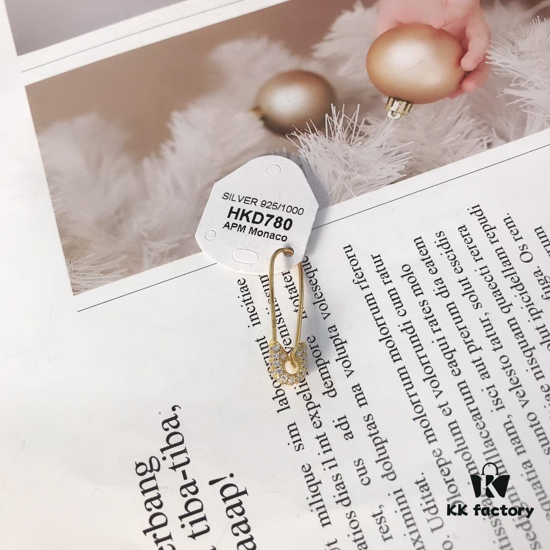 692fec3d99f2d84055c8ce07 APM Monaco Pin Stud Earrings, Fashionable and Minimalist Design, Elegant and Versatile Small Exquisite Women's Style