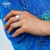 692fec4099f2d84055c8ce0e APM Monaco White Mother-of-Pearl Ring Original Set Newly Released