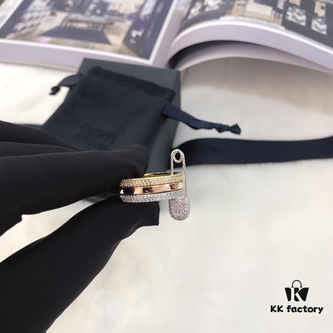 692fec5499f2d84055c8ce3c APM Monaco Three-Color Pin Ring, Stylish and Trendy Unisex Fashion Statement Piece