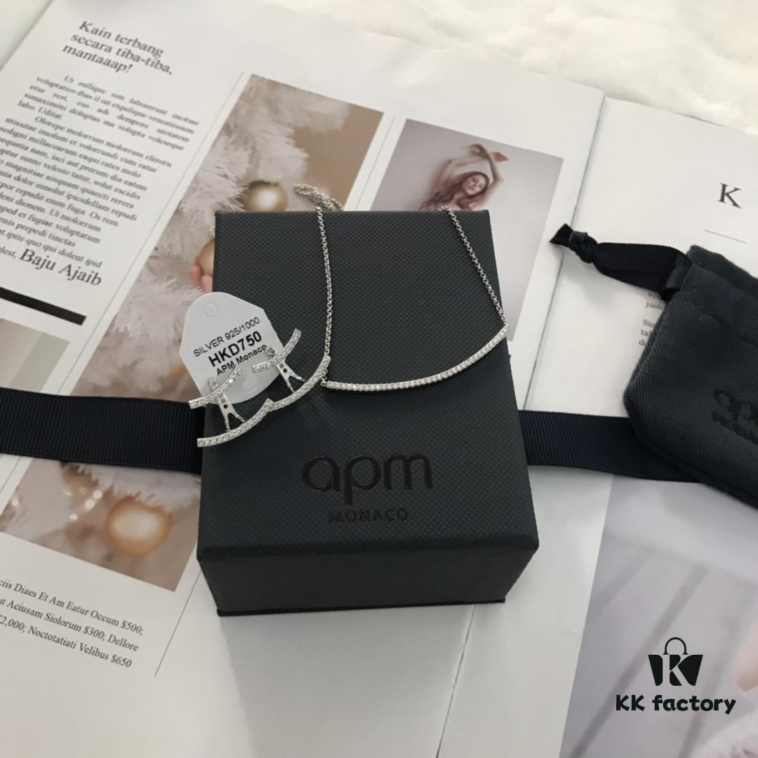 APM Monaco Smile Necklace and Stud Earrings Set