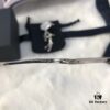 APM Monaco Olive Branch Bracelet and Earrings/Ear Clips Set