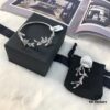 APM Monaco Olive Branch Bracelet and Earrings/Ear Clips Set