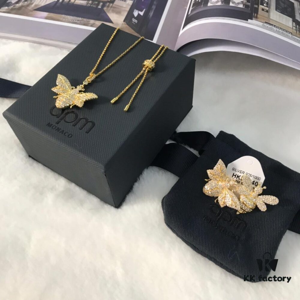 692fec7799f2d84055c8ce7c APM Monaco Bee Necklace and Stud Earrings – Original Set, New Release, Stylish and Trendy, Vintage INS Fashion, Versatile Design
