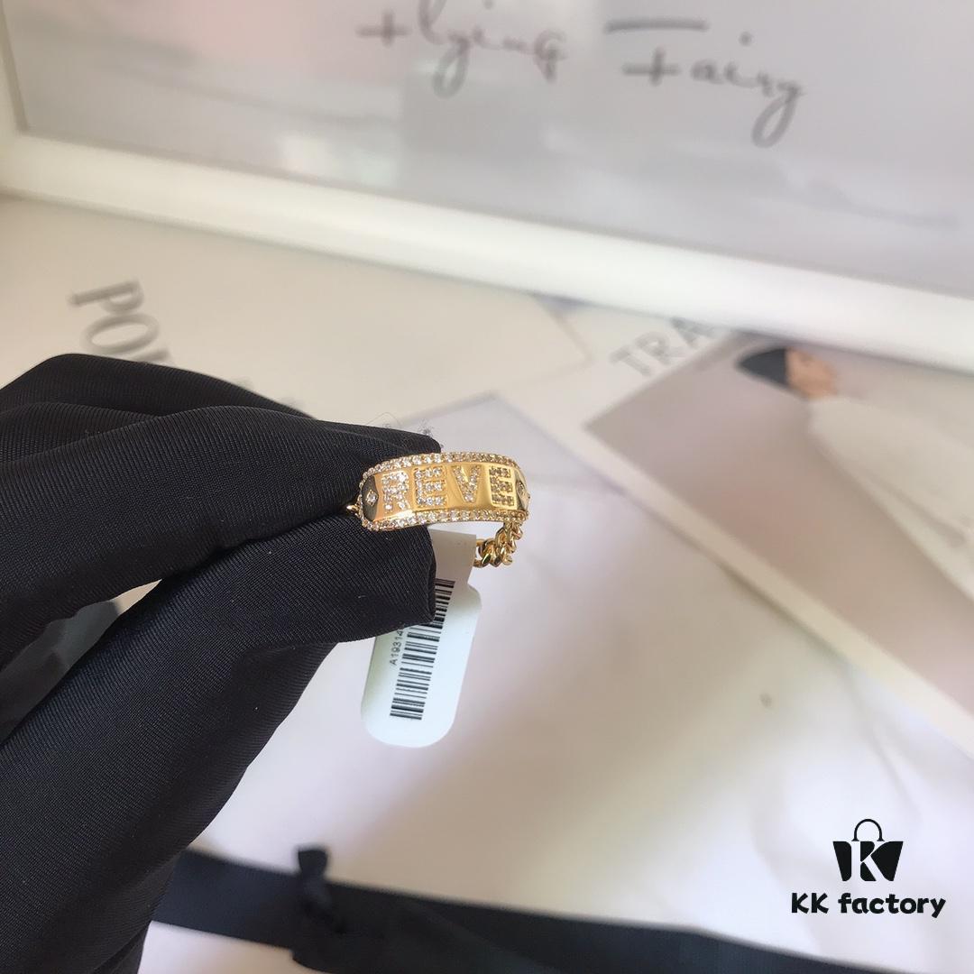 APM Monaco Letter Ring, Unique Fashionable Minimalist Vintage Style, Ideal Gift Choice