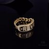 APM Monaco Letter Ring, Unique Fashionable Minimalist Vintage Style, Ideal Gift Choice