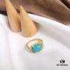 692fec8199f2d84055c8ce96 APM Monaco Turquoise Ring, Minimalist and Exquisite Vintage Style, Trendy Jewelry for Women, Perfect Gift Choice