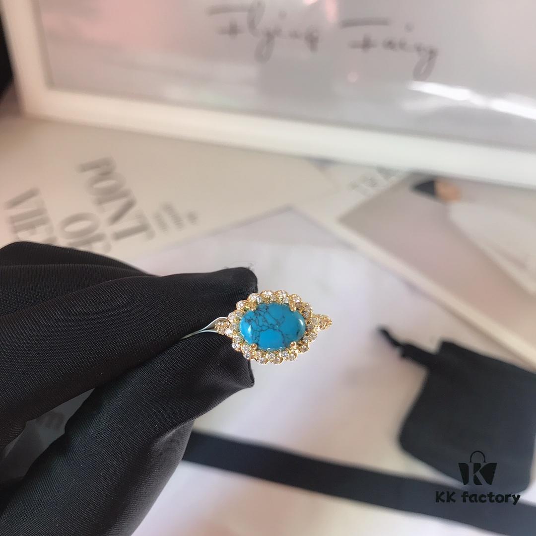 692fec8299f2d84055c8ce99 APM Monaco Turquoise Ring, Minimalist and Exquisite Vintage Style, Trendy Jewelry for Women, Perfect Gift Choice