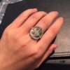 692fec8399f2d84055c8ce9e APM Monaco Round Plate Starry Sky Ring, Baroque Style Fashionable and Versatile Women's Ring