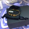 APM Monaco Gold-Tone Diamond-Paved Star Bracelet, New Arrival Unique Double Shooting Star Bangle