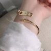 APM Monaco Gold-Tone Diamond-Paved Star Bracelet, New Arrival Unique Double Shooting Star Bangle