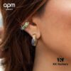 APM Monaco Colorful Small Earrings for Women, Stylish and Elegant Geometric Design, Delicate Hoop Earrings