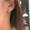 APM Monaco Colorful Small Earrings for Women, Stylish and Elegant Geometric Design, Delicate Hoop Earrings