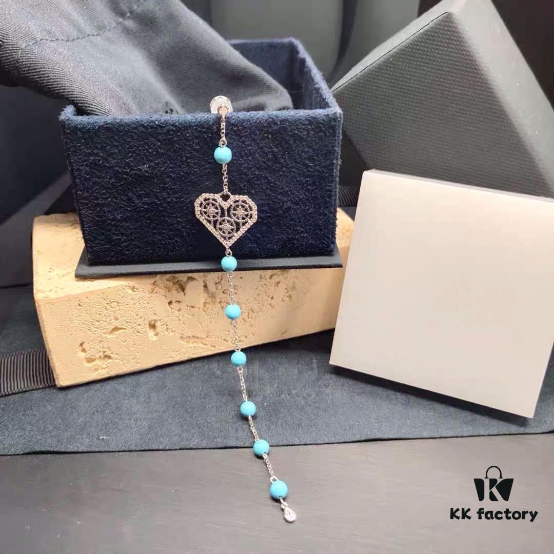 692fec9b99f2d84055c8cede APM Monaco Single Heart Turquoise Earring - Stylish and Trendy Fashion Accessory
