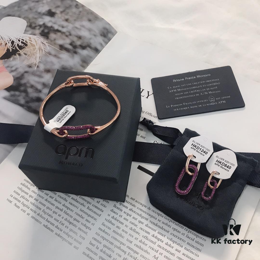 692feca099f2d84055c8ceea APM Monaco Geometric Love Lock Bracelet Series Fashionable Women's Jewelry