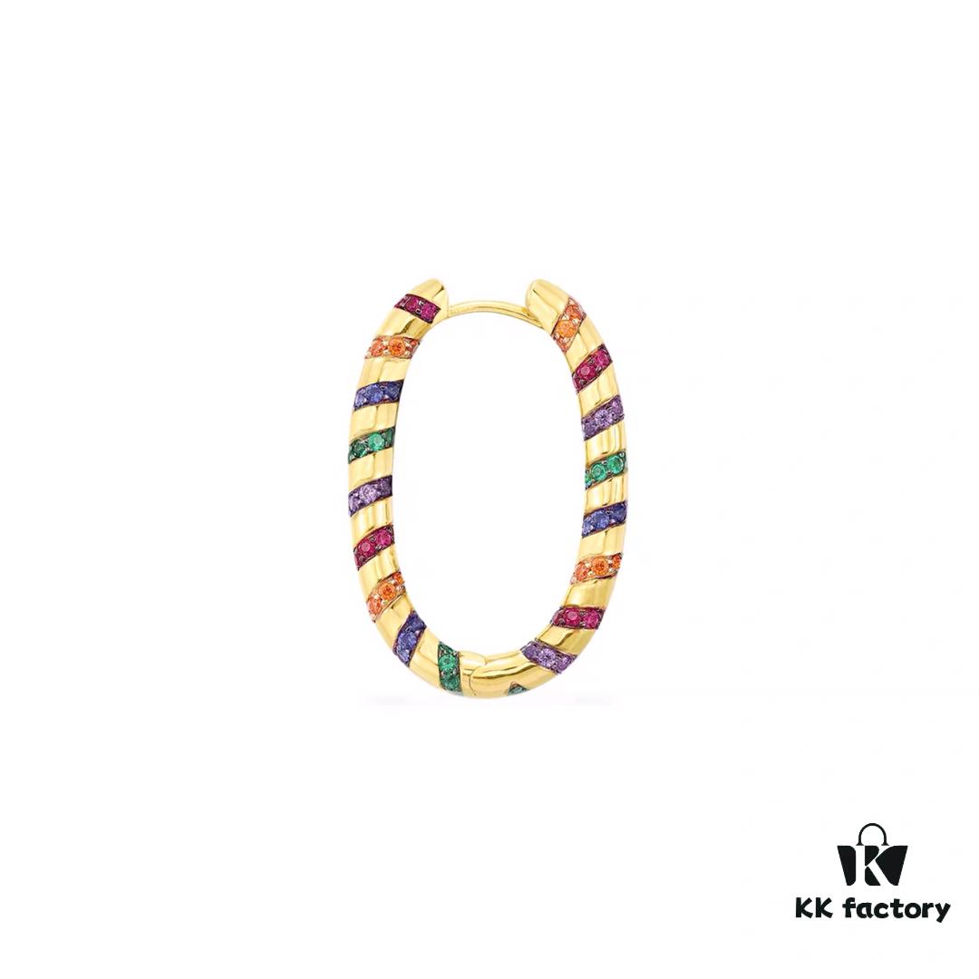 APM Monaco Colorful Tribe Single Earring - Geometric Stylish Fashion Trendy Versatile Design, Ideal Gift Choice