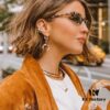 APM Monaco Colorful Tribe Single Earring – Geometric and Stylish, Wear Two Ways