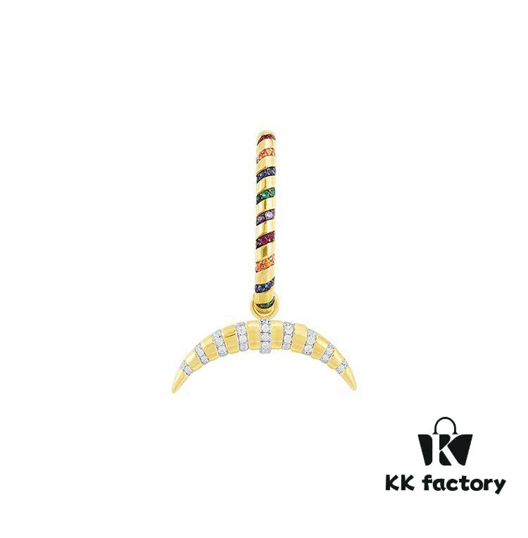 APM Monaco Colorful Tribe Single Earring – Geometric and Stylish, Wear Two Ways