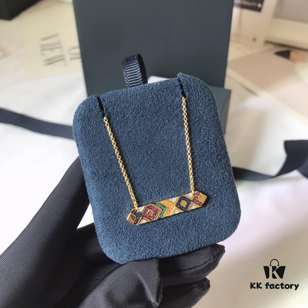 692fecd099f2d84055c8cf48 APM Monaco Colorful Tribe Adjustable Necklace with Bar Pendant, Geometric Stylish Fashion Women's Sweater Chain