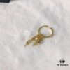 APM Monaco Single Lucky Evil Eye Tassel Earrings, Elegant and Minimalist Fashion Statement Jewelry