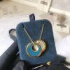 692fece299f2d84055c8cf6d APM Monaco Navy Enamel and White Mother-of-Pearl Necklace, Minimalist Retro Elegant High-End Pendant