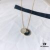 692fece299f2d84055c8cf6f APM Monaco Navy Enamel and White Mother-of-Pearl Necklace, Minimalist Retro Elegant High-End Pendant