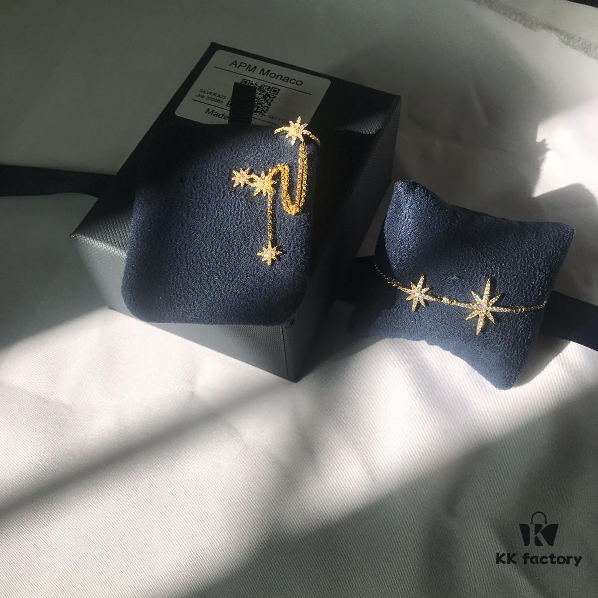 APM Monaco Union Flag Bracelet and Clip-on Earrings