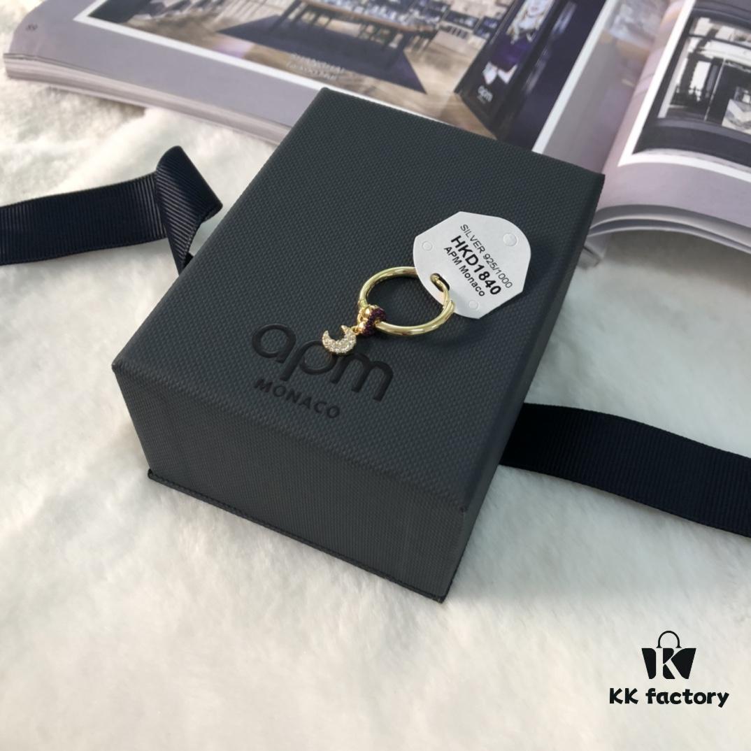 692feceb99f2d84055c8cf81 APM Monaco Single Heart Moon Earring - Stylish and Trendy, Ins-style Cool and Minimalist Design