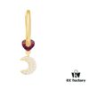 692fecef99f2d84055c8cf8b APM Monaco Single Heart Moon Earring - Stylish and Trendy, Ins-style Cool and Minimalist Design