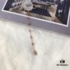 APM Monaco Asymmetrical Long Tassel Earrings for Women, Pink Gold Tone Instagram-Inspired Lightweight Luxe Statement Hoop Earrings