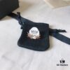 APM Monaco Rose Gold Union Jack Necklace, Stud Earrings, and Ring Set