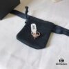APM Monaco Rose Gold Union Jack Necklace, Stud Earrings, and Ring Set