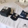 APM Monaco Rose Gold Union Flag Necklace, Stud Earrings, and Bracelet Original Set