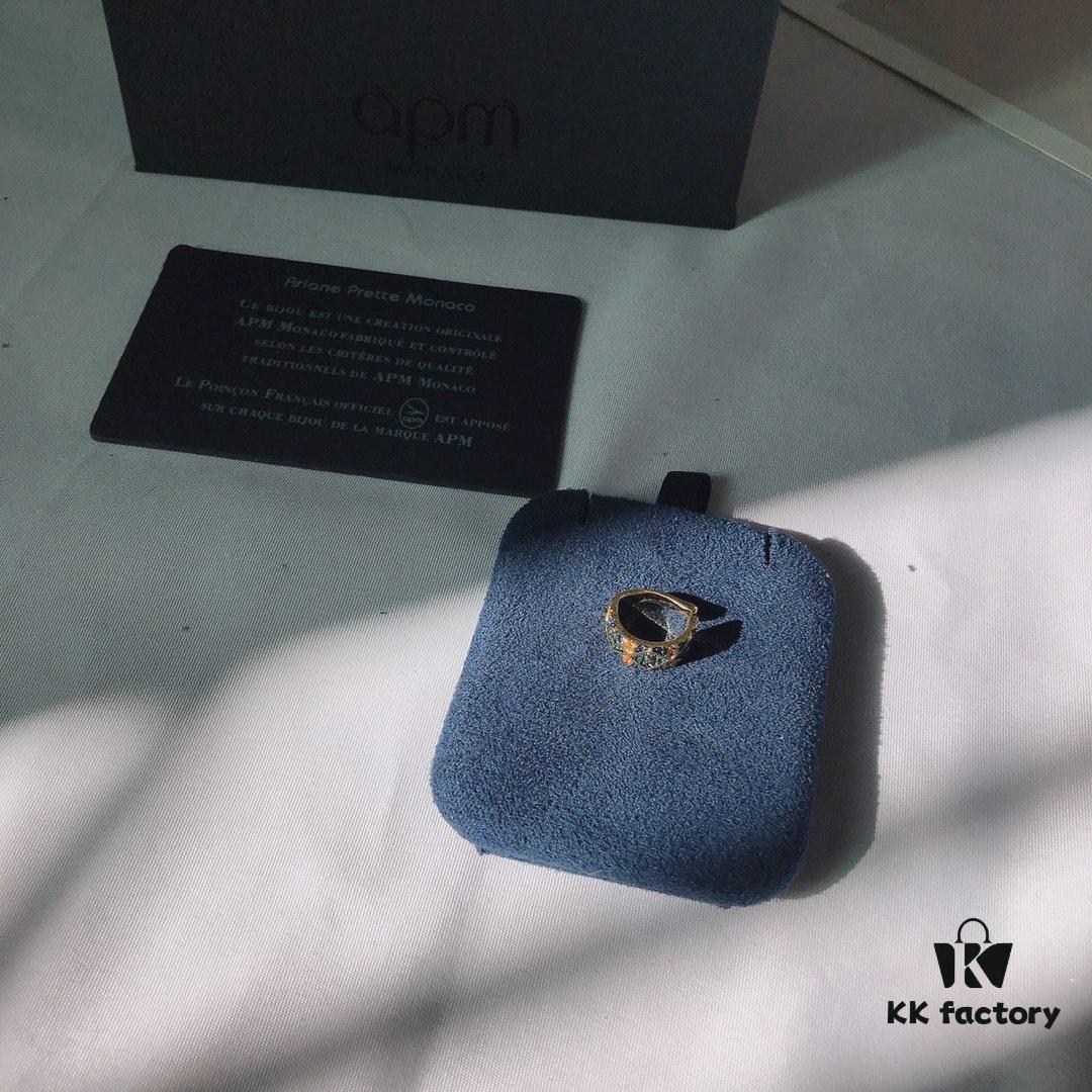 692fed3099f2d84055c8d00e November New Arrival 🌟 APM Monaco Single Colorful Striped Large Ear Cuff with Geometric Design, No Piercing Required Ear Accessory