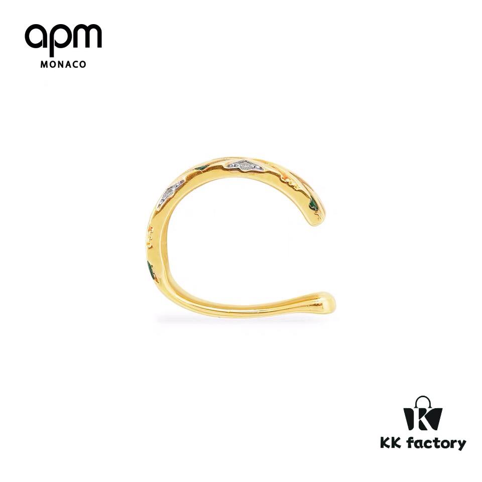 692fed3299f2d84055c8d015 November New Arrival 🌟 APM Monaco Single Colorful Striped Large Ear Cuff with Geometric Design, No Piercing Required Ear Accessory