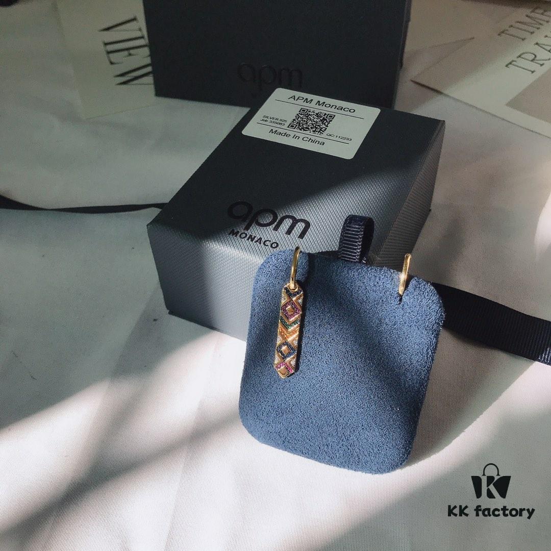 692fed3499f2d84055c8d017 November New Arrival 🌟 APM Monaco Asymmetrical Colorful Hoop Earrings for Women, Geometric Design Fashion Retro Ear Jewelry