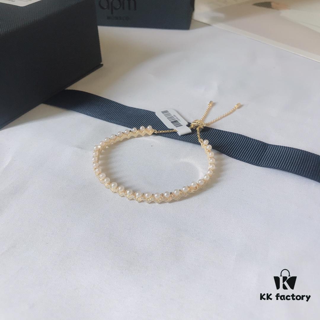692fed3999f2d84055c8d020 APM Monaco Wave Pearl Bracelet, Stylish and Trendy Unisex Design, Perfect Gift for Girlfriend or Loved One
