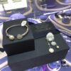 APM Monaco White Shell Bracelet and Earrings Set, Stylish and Trendy, Minimalist Fashion Design, Perfect Match for Casual and Elegant Looks