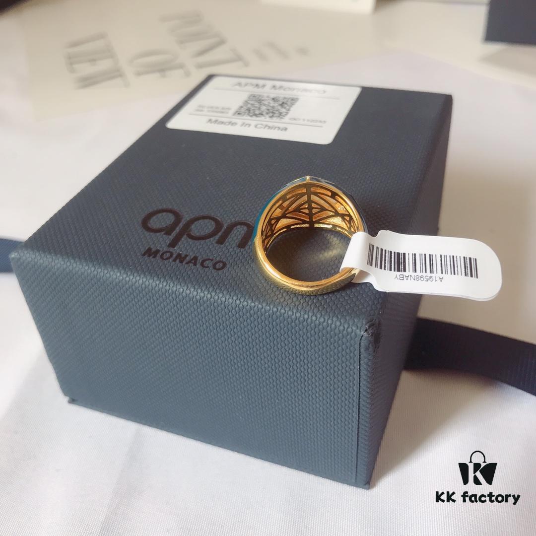 692fed5499f2d84055c8d053 APM Monaco White Shell Ring, Fashionable Vintage Style, Trendy and Versatile Design, Perfect Gift Choice